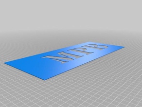özelleştirilmiş şablonlar benim işaretler logoları 3d print model - Mito3D