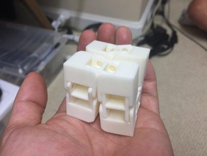 kobayashi küp modüler düz menteşe fidget mekanik oyuncaklar tinkercad 3d print model - Mito3D