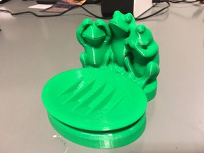 üç bilge kurbağalar sabunluk banyo 3d print model - Mito3D