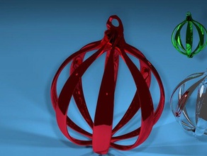 des décorations de noël décor vert rouge argent 3d print model - Mito3D