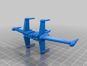 sağcı oyunlar b-kanat minyatür yıldız çirkin savaşlar x-wing 3d print model - Mito3D