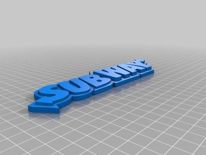subway logo 3d printing 3d print model - Mito3D