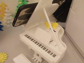 piano phone holder art tools 3d print model - Mito3D