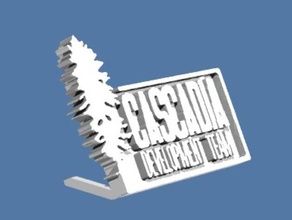 fallout cascadia development team desk sign signs logos deskstand 3d print model - Mito3D