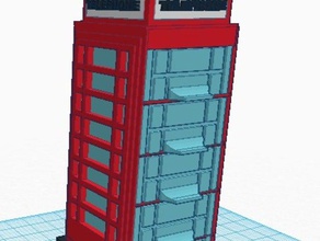 uk telephone booth drawer buildings structures 3d print model - Mito3D