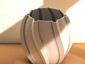 spirale vaso arredamento di fiori 3d print model - Mito3D