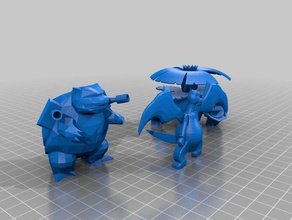 final evolutions fire red starters 3d printing 3d print model - Mito3D