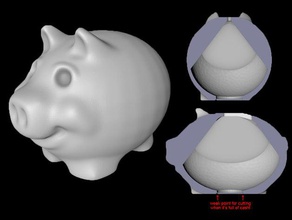 tirelire en forme de cochon décor 3d print model - Mito3D
