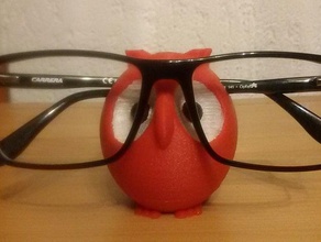 gufo porta occhiali gadgets óculos de grau titular coruja 3d print model - Mito3D