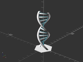 anpassbare helix Biologie Brücke testen customizer dna openscad torture test 3d print model - Mito3D