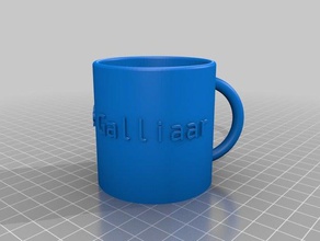 meine angepasste parametrische Becher label veränderbare Schriftarten Küche Essen 3d print model - Mito3D