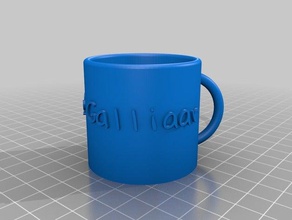 meine angepasste parametrische Becher label veränderbare Schriftarten Küche Essen 3d print model - Mito3D