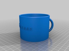 meine angepasste parametrische Becher label veränderbare Schriftarten Küche Essen 3d print model - Mito3D