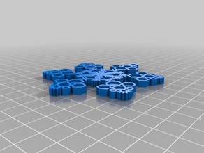 meine angepasste snowflakee macnhi interactive Kunst 3d print model - Mito3D