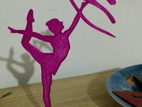 rhythmische gymnastik-silhouette 3d drucken 3d print model - Mito3D