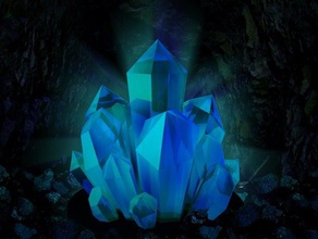 les cristaux 3d de l'impression lumineux la magie mine briller 3d print model - Mito3D