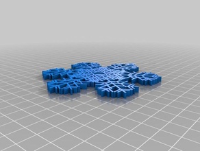 my customized snowflake machine interactive art 3d print model - Mito3D