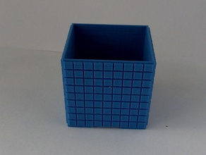 vasetto quadrato Kunst Blumen-vase Vasen vaso 3d print model - Mito3D