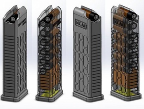 batterymag 14x aa dispenser organization batteries battery holder box case 3d print model - Mito3D
