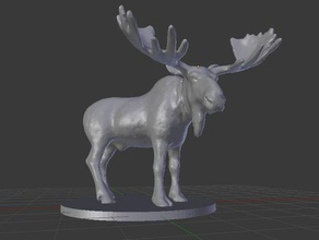 moose miniature games dd dnd dungeons dragons mount 3d print model - Mito3D