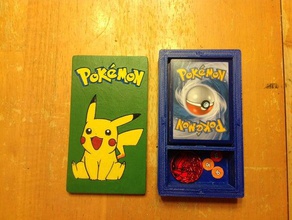 pokemon deckbox coindamage token-Speicher Spiele card-box card-Inhaber cardbox deck box pikachu pokeball 3d print model - Mito3D