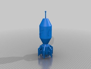 bomba dekor patlayıcı fbomb mini nuke füze 3d print model - Mito3D
