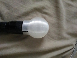 flashlight globe diffuser hand tools clear torch 3d print model - Mito3D