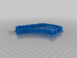 lobo 3 cortador de cookie a cozinha jantar personalizado 3d print model - Mito3D
