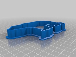 bear 1 cookie cutter kitchen dining customized 3d print model - Mito3D