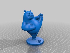 kung fu panda animaux 3d animal 3d print model - Mito3D