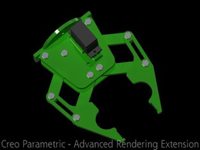 simple servo gripper mg90 robotics arduino arm cool diy fun functional mg90s raspberry pi robotic 3d print model - Mito3D