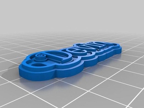 devin tag keychain keychains customized 3d print model - Mito3D