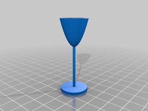 una copa de vino 3d la impresión fecha cena borracho 3d print model - Mito3D