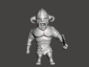 clash royale elite barbarian creatures clans coc 3d print model - Mito3D