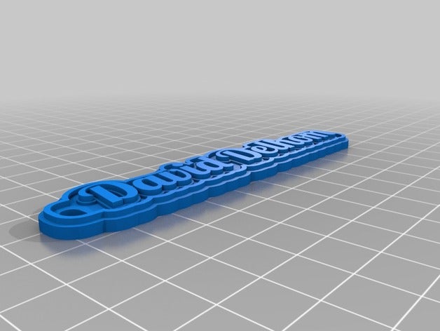 david delhom keychain keychains customized 3D print model - Mito3D