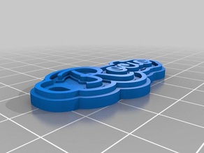 rocio rosa Anahtarlık özelleştirilmiş 3d print model - Mito3D