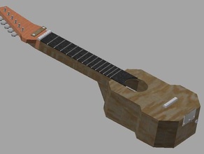 la guitarra acústica música 3d print model - Mito3D