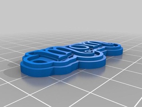 anne etiketi Anahtarlık özelleştirilmiş 3d print model - Mito3D