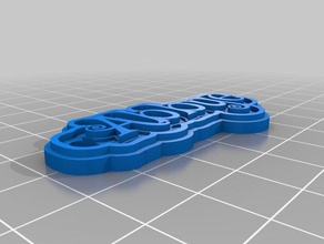 abbye etiketi Anahtarlık özelleştirilmiş 3d print model - Mito3D