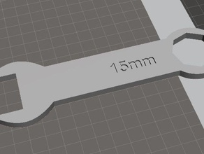 15mm clé 3d l'impression 3d print model - Mito3D