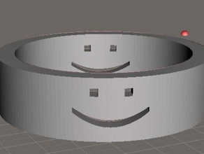 smiley-ring 3d drucken 3d print model - Mito3D