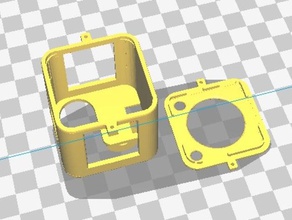 gopro período de sesiones la jaula lug espalda cámara 3d print model - Mito3D