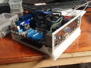 ATX duvara monte edin bilgisayar bağlayın ıo Kalkan mini-ATX anakart montaj 3d print model - Mito3D
