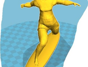 surfing girl 3d printing euihwan female figure sculpture sport sports woman 3d print model - Mito3D