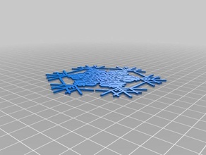 snowflake 002 interactive art customized 3d print model - Mito3D