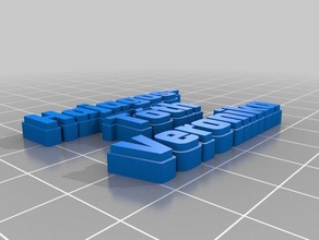 vera2 keychains customized 3d print model - Mito3D