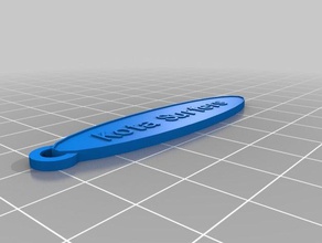 Surfbrett kotas Surfer Schlüsselanhänger angepasst 3d print model - Mito3D