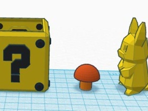 random nintendo stuff thangs 3d printing block mario luigi pikachu question 3d print model - Mito3D