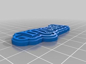 misael 2 tag keychain keychains customized 3d print model - Mito3D