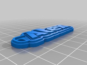 alexmy personalizado multilínea tag llavero llaveros 3d print model - Mito3D